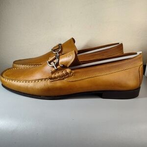 Donald J Pliner Dacio D9 M130 Tan Dipped Calf Leather Loafers Men's Sz 13 M
